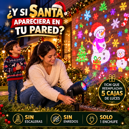 Proyector Mágico 16 en 1 | Llena tu Hogar de Color y Espíritu Navideño en Minutos